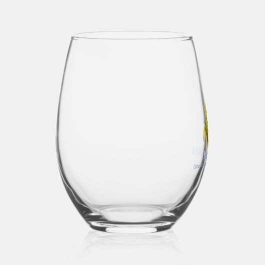 Junge Gelbe Boxfisch Weinglas Ohne Stiel (Rechts)