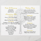 Junge gelbe Liebchen gefaltet Hochzeitsprogramm (Rückseite)