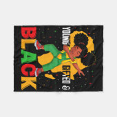 Junge Geschenke und schwarze Dabbing Girl Black Hi Fleecedecke (Vorderseite (Horizontal))