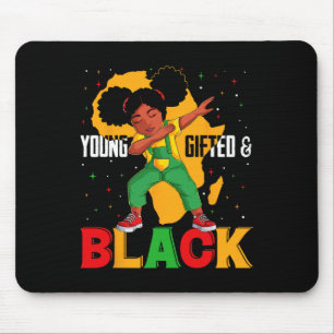 Junge Geschenke und schwarze Dabbing Girl Black Hi Mousepad