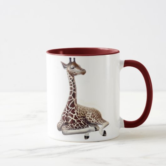 Junge Giraffen-Wecker-Tasse Tasse (Rechts)