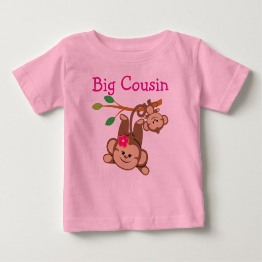 Junge, Girl Affen Big Cousin Baby T-shirt (Vorderseite)