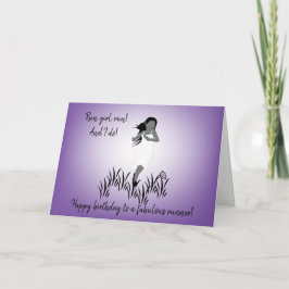 Junge Girl-Läufer mit blühendem Haar Karte