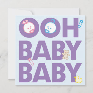Junge & Girl Twins Baby Dusche Einladung