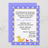 Junge & Girl Twins Kinderdusche Einladung (Vorne/Hinten)