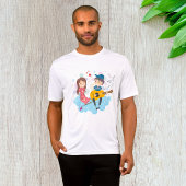 Junge Gitarre spielen für Girl Liebe und Music T-Shirt