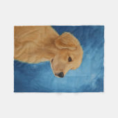 Junge goldener Retriever-Fleece-Decke Fleecedecke (Vorderseite (Horizontal))