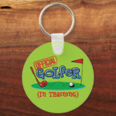 Junge Golfer im Training Schlüsselanhänger (Vorderseite)