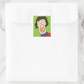 junge Grampe Quadratischer Aufkleber (Tasche)