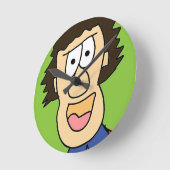 junge Grampe Runde Wanduhr (Winkel)