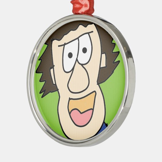 junge Grampe Silbernes Ornament (Links)