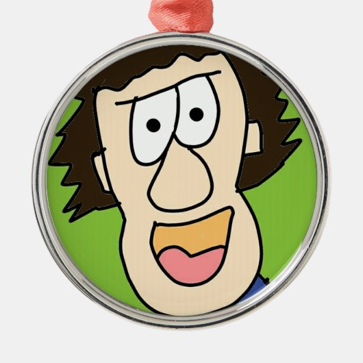 junge Grampe Silbernes Ornament (Vorne)