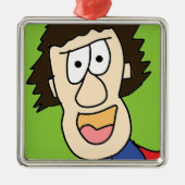 junge Grampe Silbernes Ornament (Vorne)