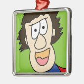 junge Grampe Silbernes Ornament (Links)