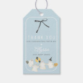 Junge Halloween Ghost und Black Bow Baby Dusche Geschenkanhänger (Vorderseite)