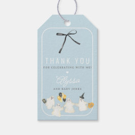 Junge Halloween Ghost und Black Bow Baby Dusche Geschenkanhänger