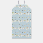 Junge Halloween Ghost und Black Bow Baby Dusche Geschenkanhänger (Rückseite)