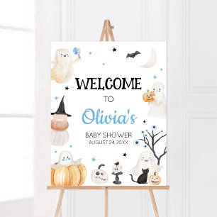 Junge Halloween Little Boo Baby Dusche Willkommen Poster