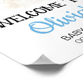 Junge Halloween Little Boo Baby Dusche Willkommen Poster (Ecke)