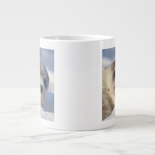 Junge Harfe Siegel Jumbo-Tasse (Vorderseite)