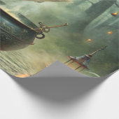 Junge Hexe im Mystischen Wald Ritual Geschenkpapier (Ecke)