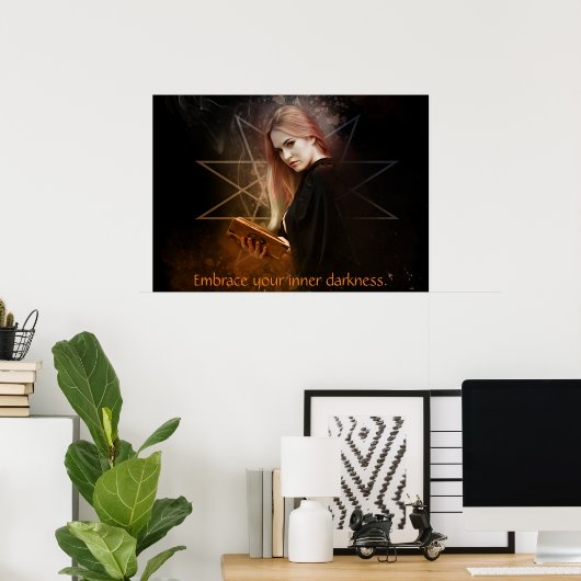 Junge Hexe Poster (Heimbüro)