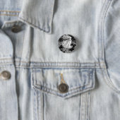Junge Hexe und schwarze Katzen Button (Beispiel)