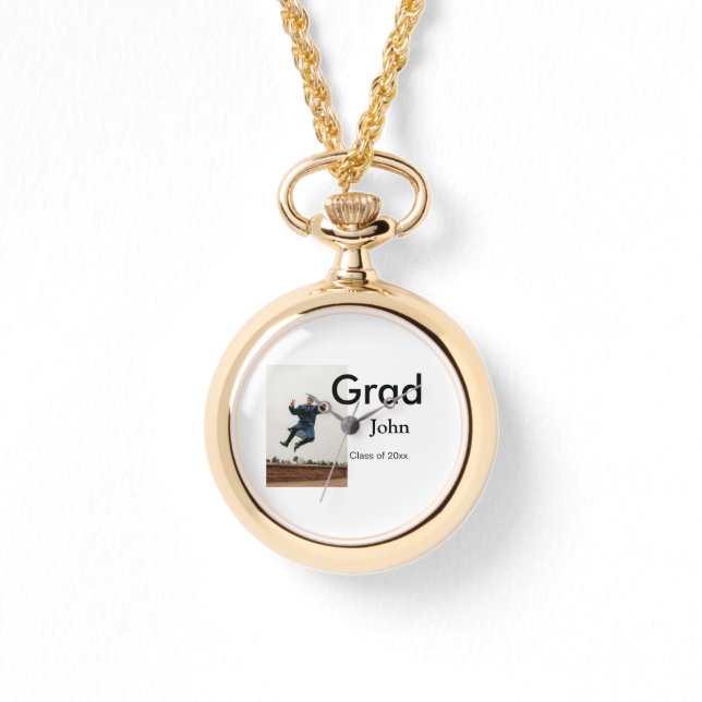 Junge hinzufügen Name Datum Jahr Text QR Abschluss Armbanduhr (Vorderseite)