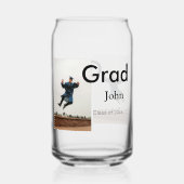 Junge hinzufügen Name Datum Jahr Text QR Abschluss Dosenglas (Rückseite)