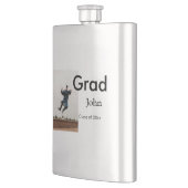 Junge hinzufügen Name Datum Jahr Text QR Abschluss Flachmann (Links)