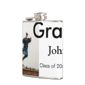 Junge hinzufügen Name Datum Jahr Text QR Abschluss Flachmann (Links)