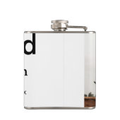 Junge hinzufügen Name Datum Jahr Text QR Abschluss Flachmann (Rückseite)