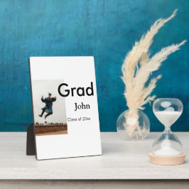 Junge hinzufügen Name Datum Jahr Text QR Abschluss Fotoplatte