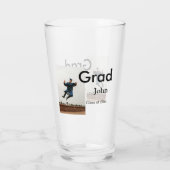 Junge hinzufügen Name Datum Jahr Text QR Abschluss Glas (Rückseite)