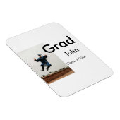 Junge hinzufügen Name Datum Jahr Text QR Abschluss Magnet (Rechte Seite)