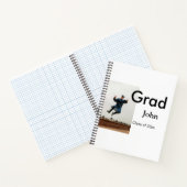 Junge hinzufügen Name Datum Jahr Text QR Abschluss Notizblock (Innenseite)