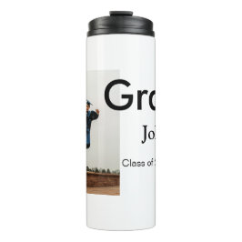 Junge hinzufügen Name Datum Jahr Text QR Abschluss Thermosbecher