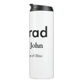 Junge hinzufügen Name Datum Jahr Text QR Abschluss Thermosbecher (Nach rechts gedreht)