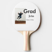 Junge hinzufügen Name Datum Jahr Text QR Abschluss Tischtennis Schläger (Rückseite)