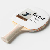 Junge hinzufügen Name Datum Jahr Text QR Abschluss Tischtennis Schläger (Vorderseite)