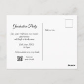 Junge hinzufügen Name Datum Jahr Text QR Graduieru Postkarte (Rückseite)