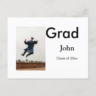 Junge hinzufügen Name Datum Jahr Text QR Graduieru Postkarte