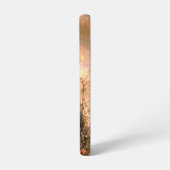 Junge Hirsche in Wildblumen mit grungy Texture Art Samsung Galaxy Hülle (Linke Seite)