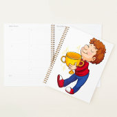 Junge Holding Golden Trophy Award Gewinner Planer