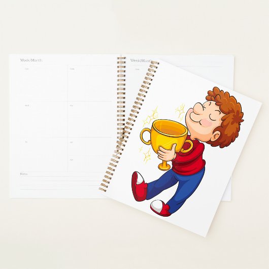 Junge Holding Golden Trophy Award Gewinner Planer