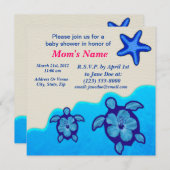 Junge Honu Babyparty Einladung (Vorne/Hinten)