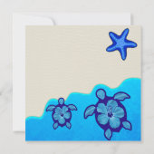 Junge Honu Babyparty Einladung (Rückseite)