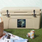 Junge Hübsche Medusa am Mond und Ozean Aufkleber (Kühler)