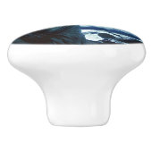 Junge Hübsche Medusa am Mond und Ozean Keramikknauf (Seitenansicht)