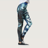 Junge Hübsche Medusa am Mond und Ozean Leggings (Rechts)